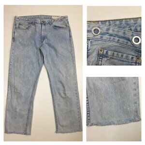 RAG & BONE Sunny's Wash Circle Silver Hardware Waist Raw Hem Jeans